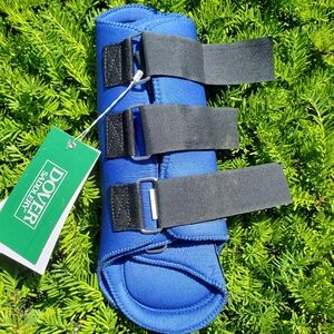 Dover Blue Neoprene Galloping Boots with velcro Closures Sized XLarge New